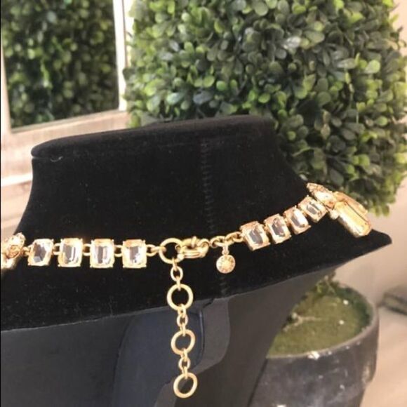 J Crew Cluster drop stone necklace peach color - Picture 9 of 9